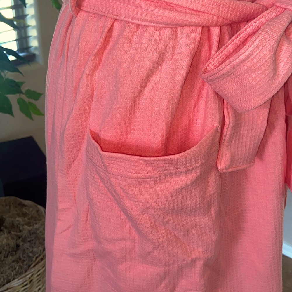 Carole Hochman Waffle Wrap Robe ~ Iced Papaya - Picture 5 of 8